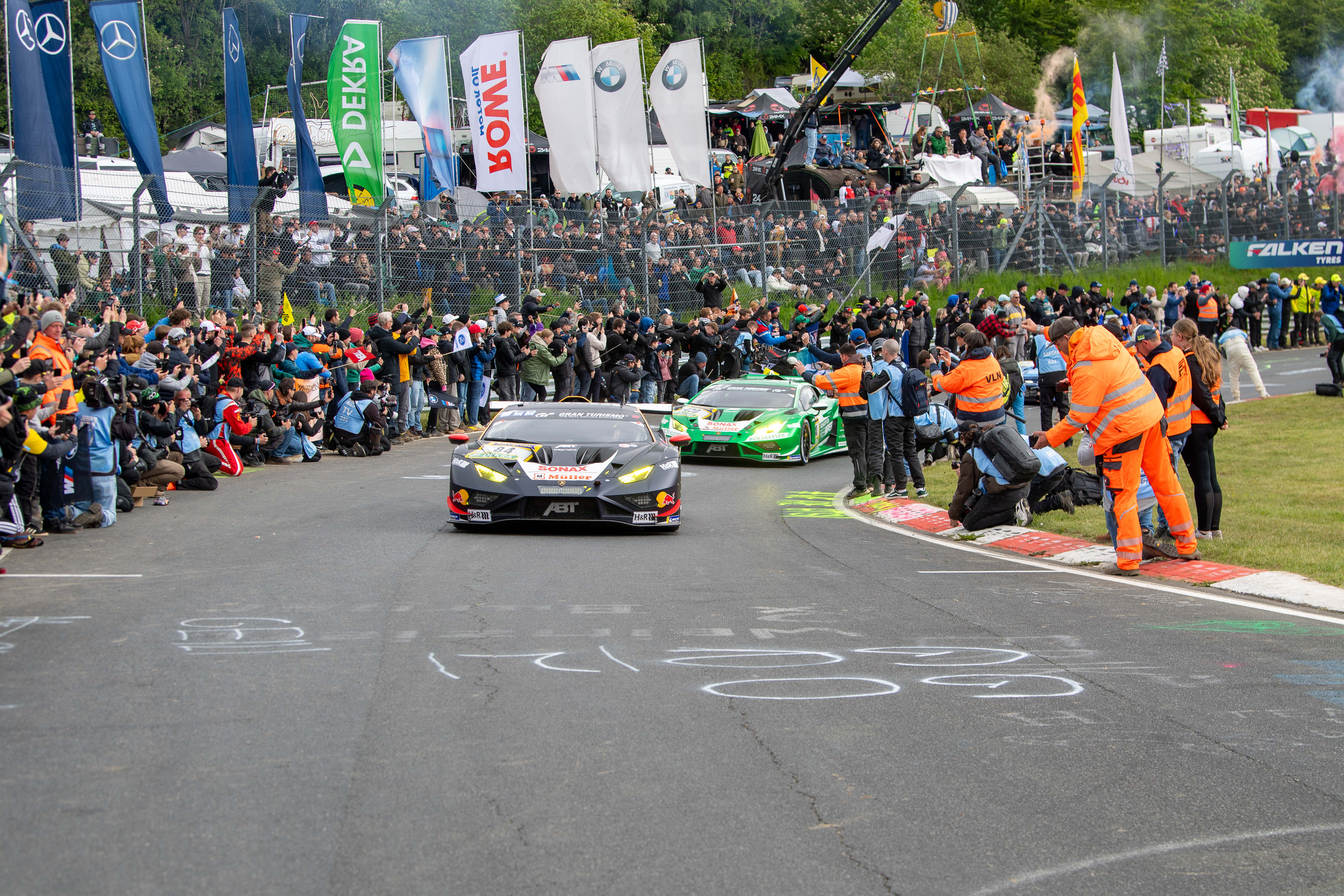 54. ADAC RAVENOL 24h Nürburgring 2026 ADAC RAVENOL 24h Nürburgring GE Formationsrunde 84 Lamborghini Huracan GT3 EVO2, Red Bull Team ABT - picture by Alexander Franz Nürburg Nürburgring Rheinland-Pfalz Germany